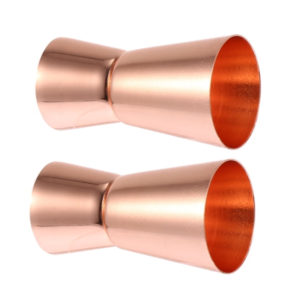 Soimiss Bartenders Measuring Jigger Ergonomic Cup Mouth Stainless Steel Rose Gold 2Pcs