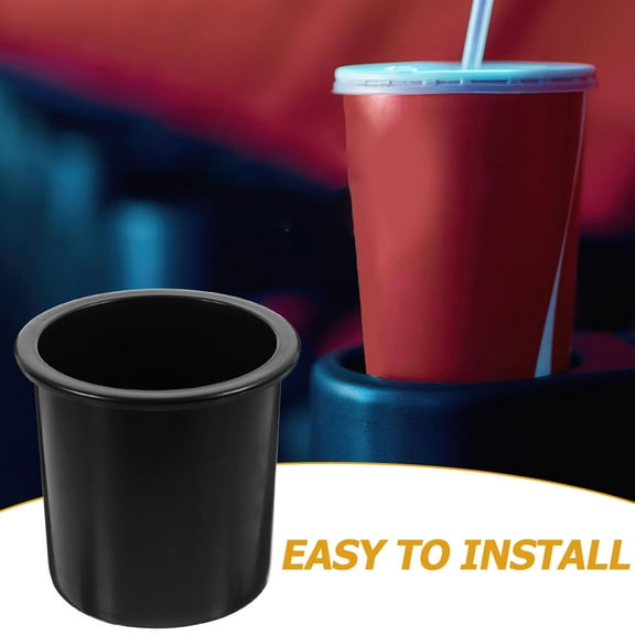 Soimiss 2Pcs Black Plastic Couch Cup Holder Insert for Sofa Recliner Boat and Vehicle Use