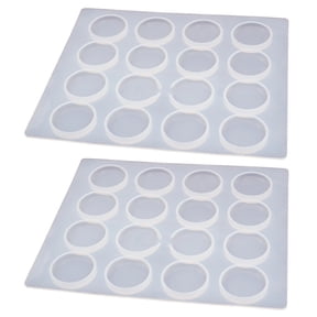 Soimiss Silicone Wax Seal Stamp Molds Transparent for DIY Craft Making Tools 2Pcs