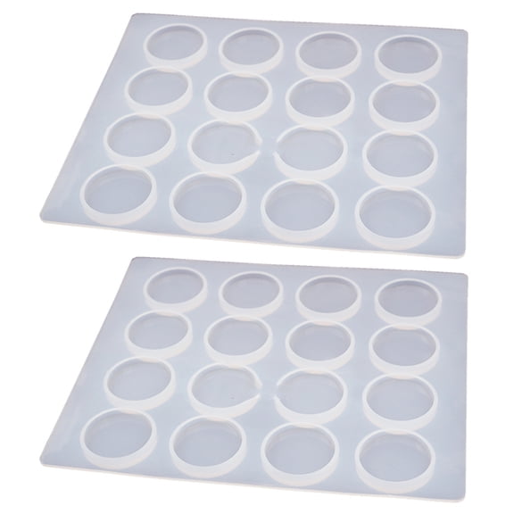 Soimiss Silicone Wax Seal Stamp Molds Transparent for DIY Craft Supplies 2Pcs