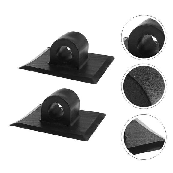 Soimiss Kayak Motor Mount Stand, Black PVC, Easy Install, Boat and Canoe Use, 2Pcs