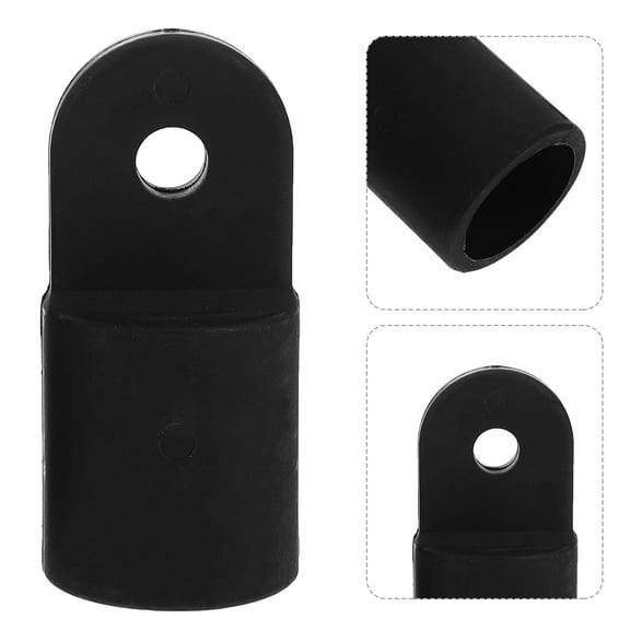 Soimiss Boat Bimini Fittings Top Cover Cap Black Nylon 2Pcs
