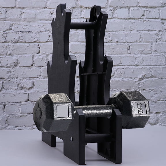 Soimiss 2Pcs Black Dumbbell Bracket Rack for Storage with Durable Material and Floor Protection