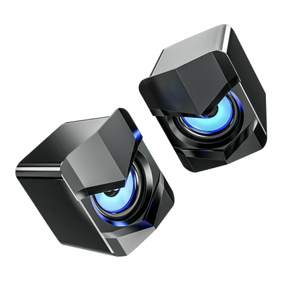 Soimiss Back to School 2pcs Compact Speakers for Computer Desktop with Powerful Sound Effect