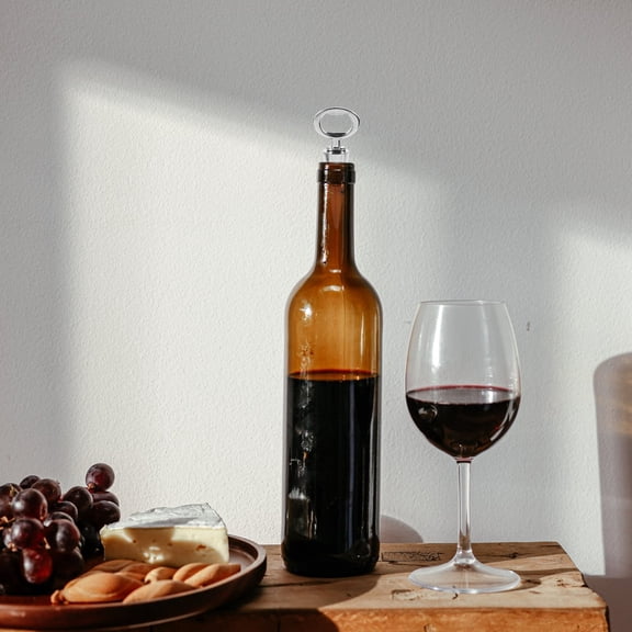 UNOMOR 2pcs Decorative Wine Bottle Stoppers Wine Sealing Caps For Home Parties Weddings Beverage Bottle Openers