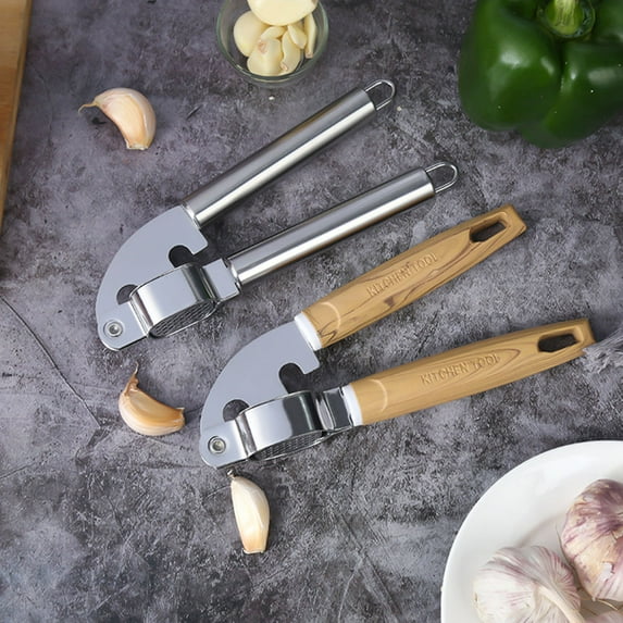 Soimiss 2Pcs Manual Garlic Squeezer with Efficient Hole Pattern for Easy Garlic Crushing