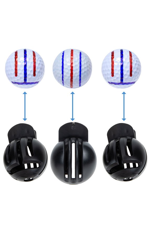 2pcs Golf Ball Marker Template Plastic Golfs Ball Marker Stencil for Golfing Balls