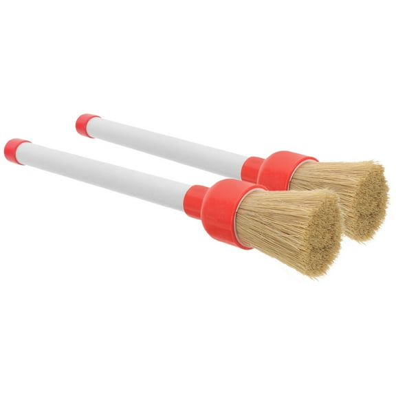 Soimiss 2Pcs Car Detail Brush Set with Round Applicator for Tire Paste