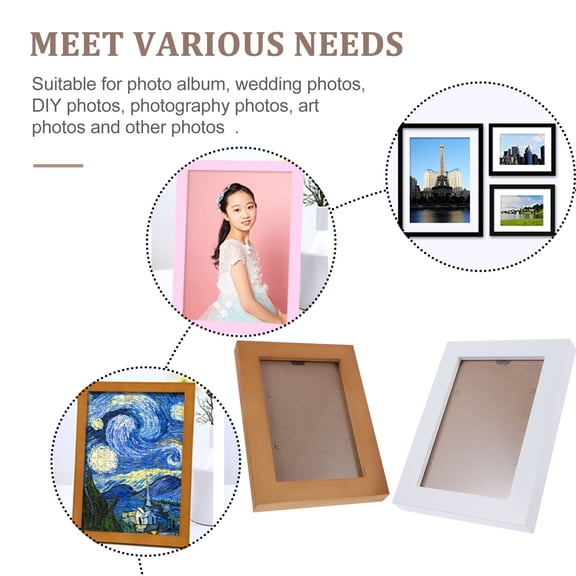 Soimiss 2Pcs Home Picture Frame Assorted Color Well Made Painting Holder for Indoor Photo Display