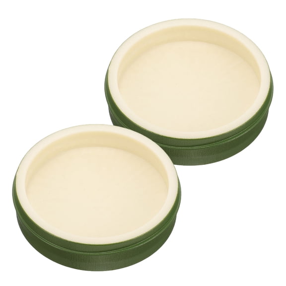 Soimiss 2Pcs Reptile Water Bowl Green Bamboo Style Feeding Dish for Lizards Turtles and Small Animals