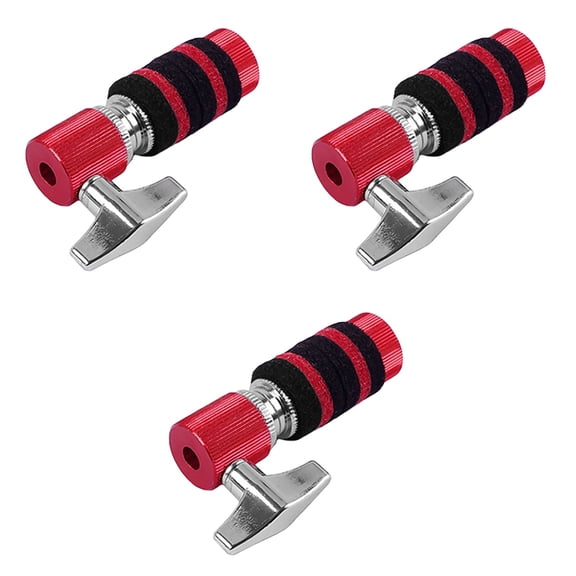 Soimiss Hi Hat Clutch Red All-Metal Design Easy to Use for Drum Accessories 3Pcs