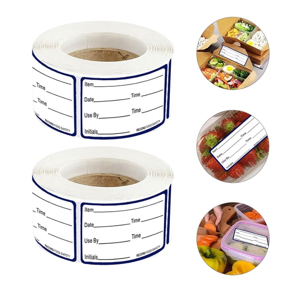 Soimiss Writable Food Date Sticker Food Storage Label with Assorted Colors for Freezer