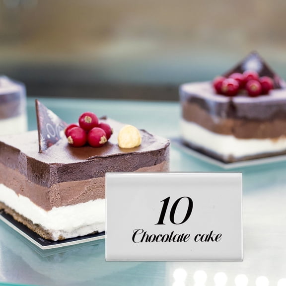 UNOMOR 30pcs Clear Display Stand Acrylic Simple Design For Office Name Card Holder