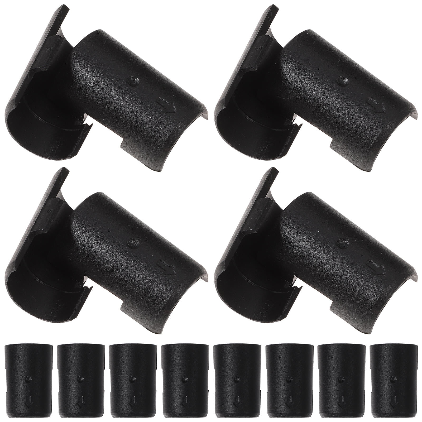 UNOMOR 32 Pairs Wire Rack Clips ABS Black for Kitchen Cabinets Office ...