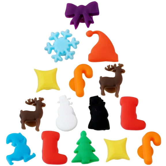 Soimiss Heat-Resistant Silicone Glass Tags Multi for Safe and Anti-Fade Cup Marking 36Pcs