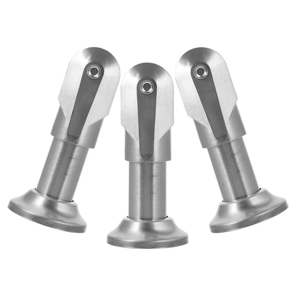 Soimiss 3Pcs Stainless Steel Glass Clamp for Restroom Glass Partitions with Durable Plated Silver Finish