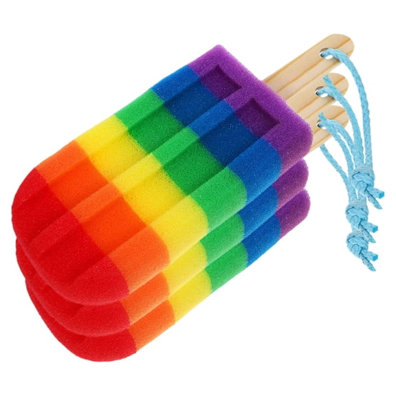 Soimiss Body Cleaning Supplies Bath Sponge Multi Colored 3Pcs