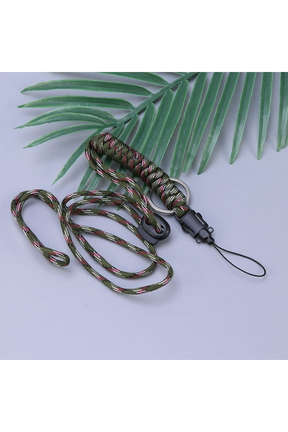 3Pcs Outdoor Multifunctional Paracord Lanyard for Cellphone Keychain and Badge