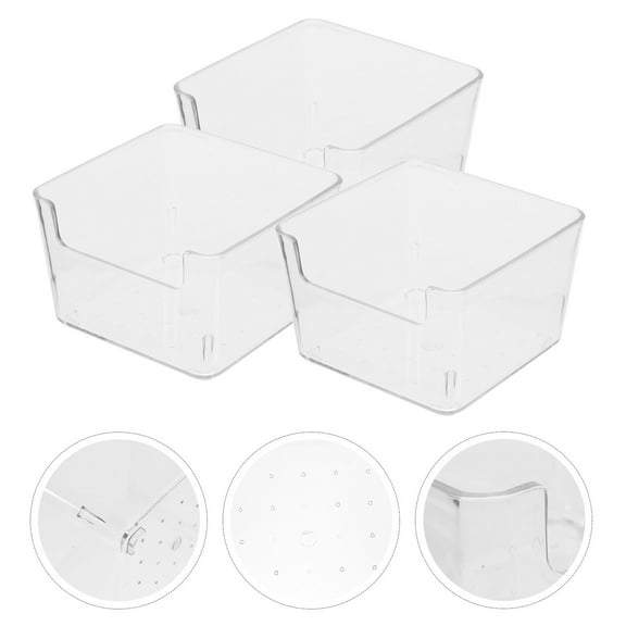 Soimiss Pet Bath Bucket Hamster Bathtubs Transparent Acrylic 3Pcs