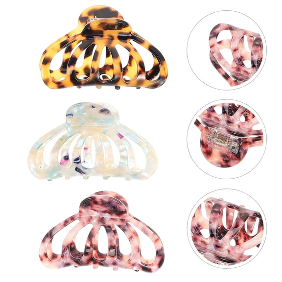 Soimiss 3Pcs Large Octopus Hair Clips for Thick Hair Decorative Claw Clips with Strong Grip Assorted Color