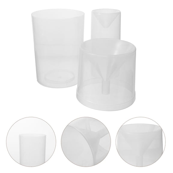 Soimiss Plastic Rain Gauge Transparent Tool for Accurate Outdoor Rainfall Measurement 3Pcs