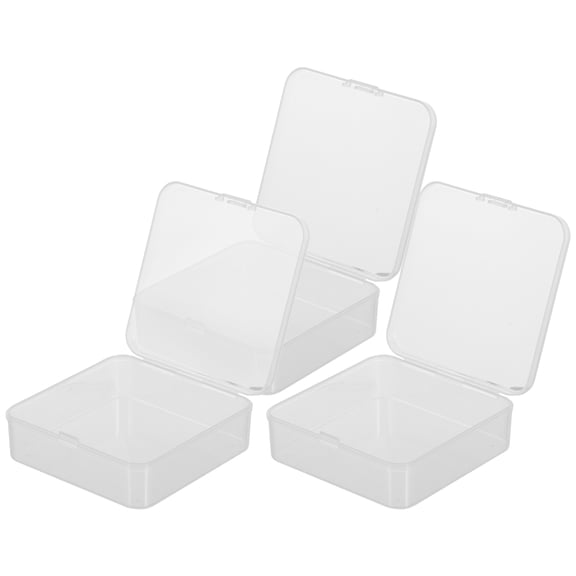 Soimiss Plastic Storage Boxes White PP Multi-Functional for Closet Organization 3Pcs