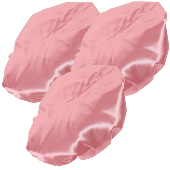 UNOMOR 3Set Shower Cap Leopard Print for Women with Waterproof Design