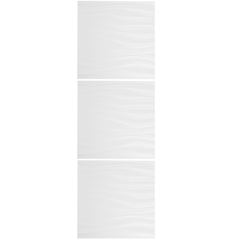 Soimiss Textured Wall Panels 3D Wall Panels White PVC 3pcs - Walmart.com