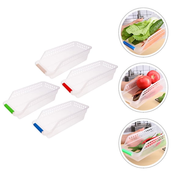 UNOMOR 4 Pcs Organizing Basket Plastic Drawer Type for Kitchen Organization