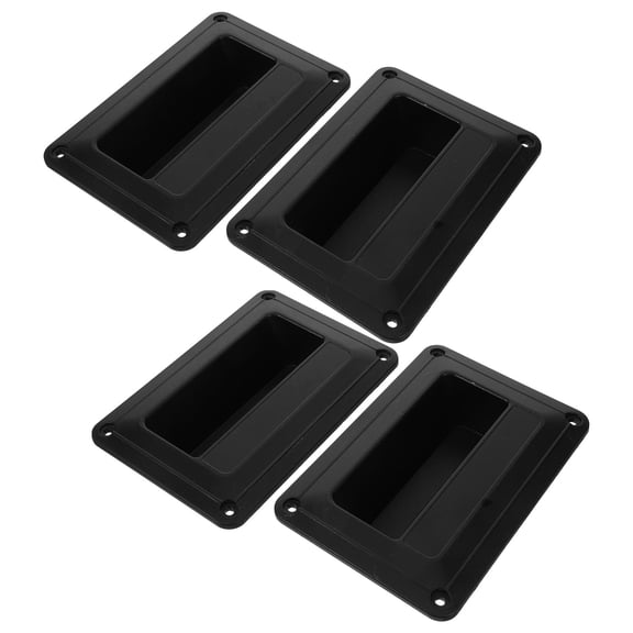UNOMOR 4 Pcs Plastic Handles in Black for Guitar Amp Handle Replacement