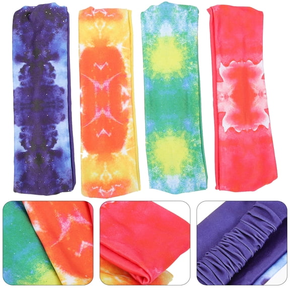 UNOMOR 4Pcs Headband for Working Out Polyester with Improve Comfort Unisex Hairband for Makeup