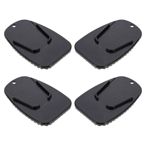 UNOMOR 4Pcs Motorbike Side Stand Support Pad Motorcycle Kickstand Pads Black
