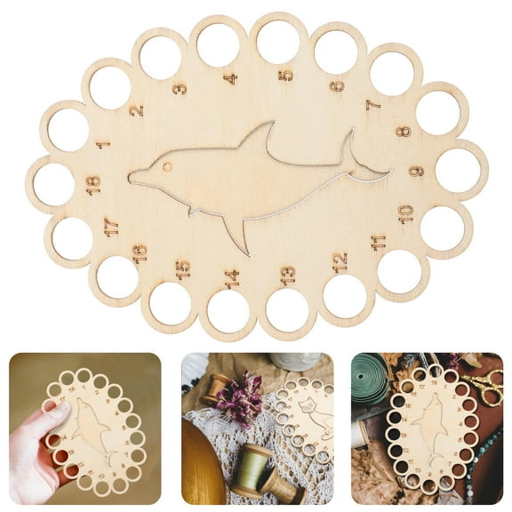 Soimiss 4Pcs Embroidery Thread Rack Wood Organizer Beige for Sewing Tools and Craft Projects