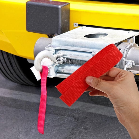 Soimiss 4Pcs Trailer Winch Rope Protector Sleeve in Red for Efficient Cargo Securing