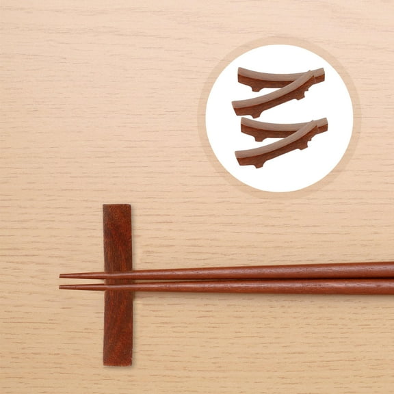 Soimiss Wood Chopstick Rest Chopsticks Rests Wood Prevent Rolling Friends Housewarming 4pcs