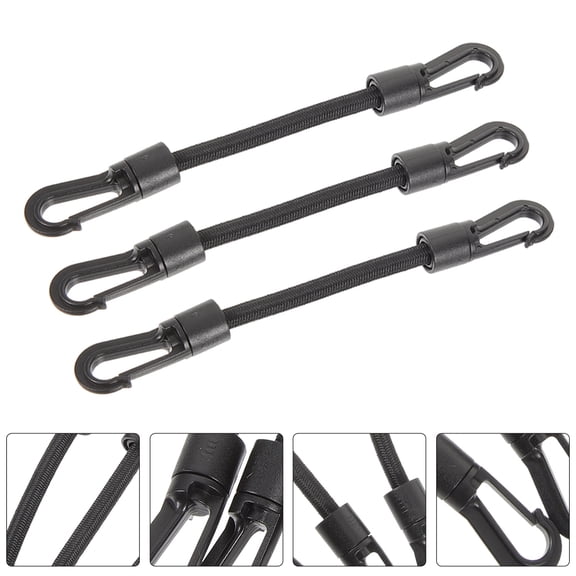 Soimiss 4Pcs Small Buckle Strap with Elastic Cord and Hook for Daily Outdoor Use