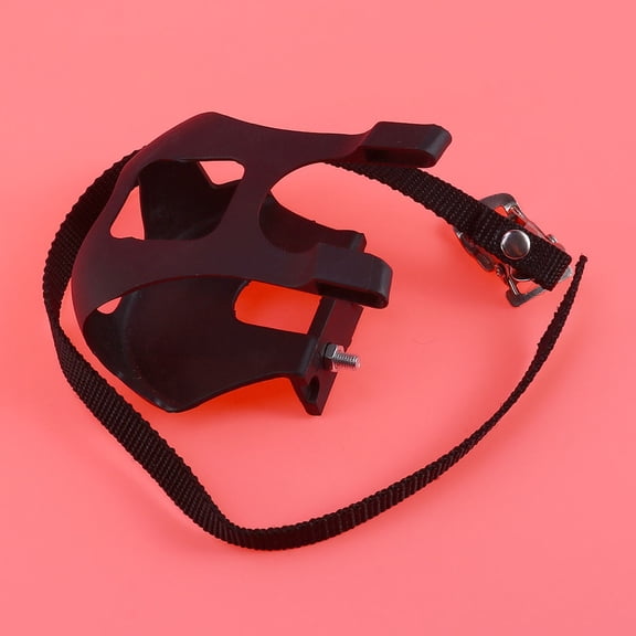 Soimiss Cycling Toe Clips Black Adjustable Straps for Road Biking 4Pcs 18.9X5.9In