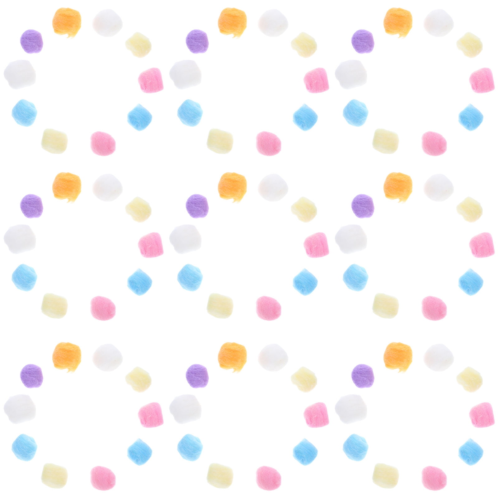 UNOMOR 500Set Small Cotton Balls for Crafts Supplies Purple White Handicraft Material