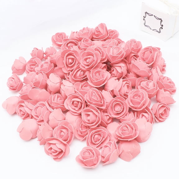 UNOMOR 50pcs Pink Artificial Roses for Shop Window Display and Home Decoration