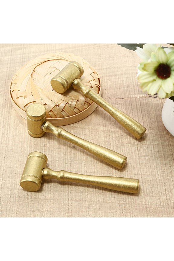 5Pcs Court Gavel Wood Hammer Toy Creative Material for DIY Projects