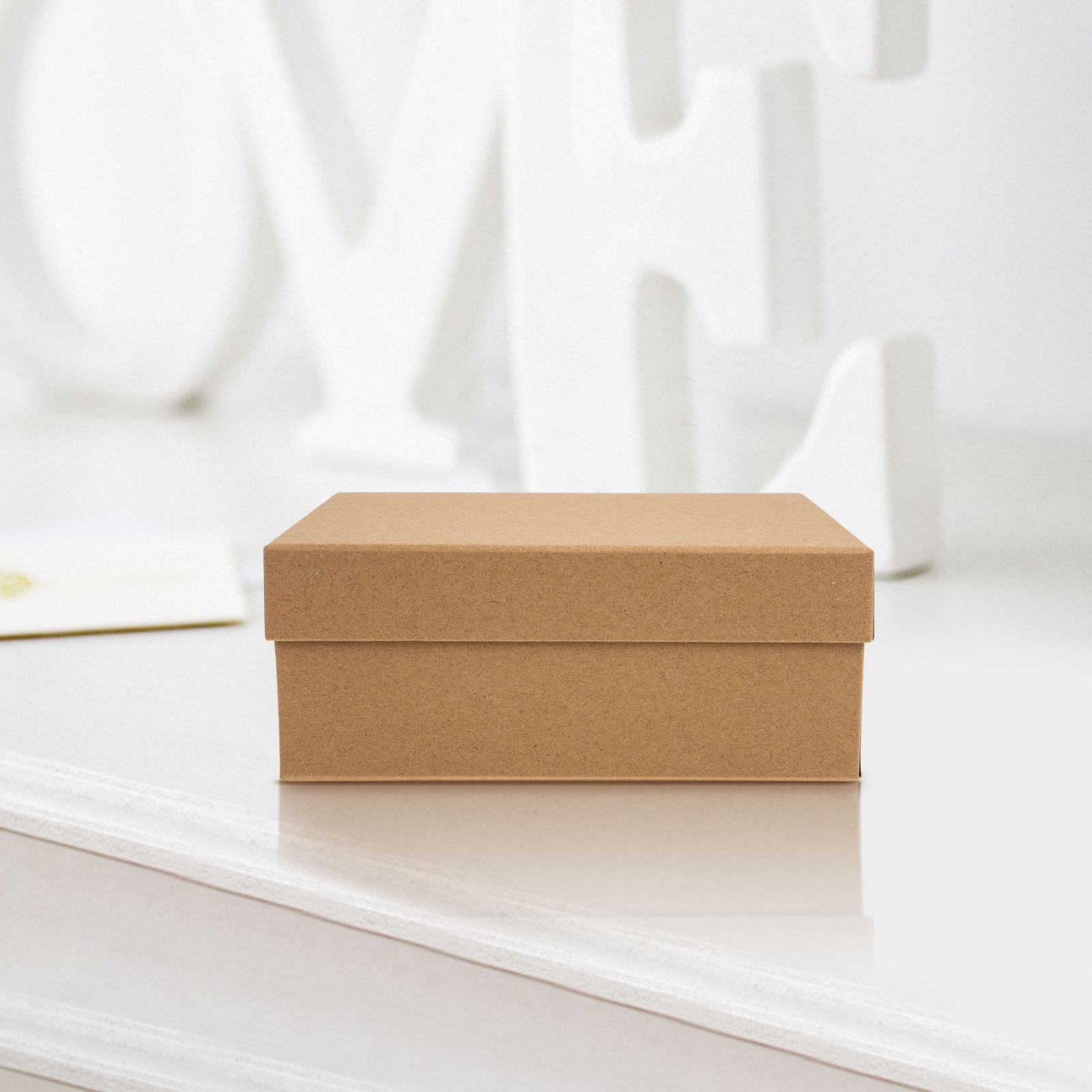 Soimiss Small Paper Box for Jewelry Storage Light Brown 5Pcs