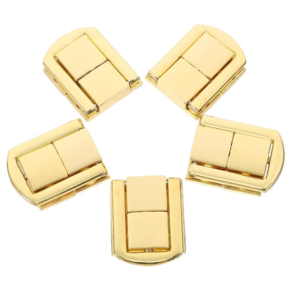 Soimiss 5Pcs Golden Metal Lock Latch Clasp for Toolbox Suitcase and Cabinet Hardware