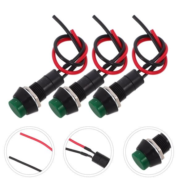 Soimiss 5Pcs Car Switch Momentary Button for Dc 12V Automotive Use ABS Copper Material