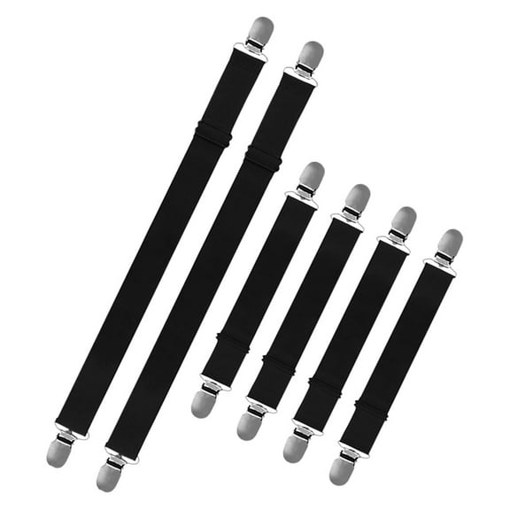 UNOMOR 6Pcs Adjustable Tablecloth Clips Stainless Steel Black for Home Use and General Users