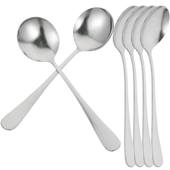 UNOMOR 6Pcs Fashionable Serving Spoon Smooth Spoon for Wedding Dinner