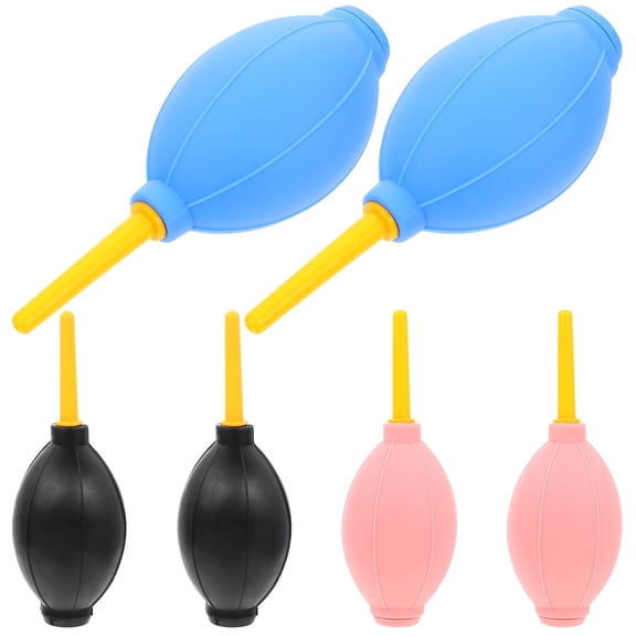 Soimiss Squeeze Air Duster Black With Yellow Stem 6Pcs 5.5x2in