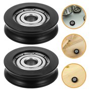 Soimiss 6Pcs Wardrobe Hanging Pulley Cabinet Sliding Door Nylon Coated Aluminum Alloy Durable Wheels