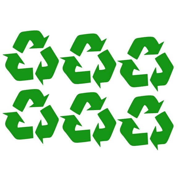 UNOMOR 6Set Truck Car Decal Sticker Green PVC Simple Graphics Indoor Use