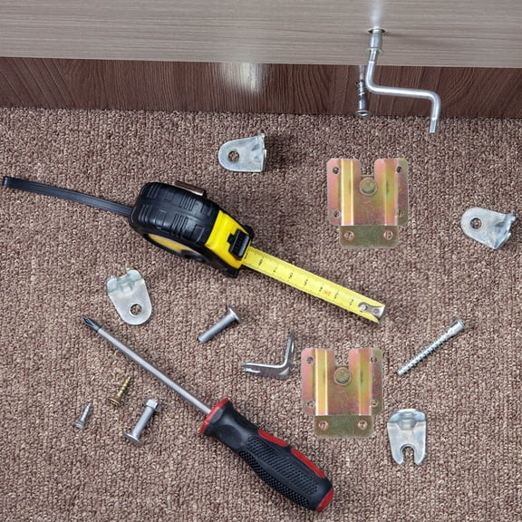 Soimiss 6Pcs Golden Picture Frame Hanging Hangers Corrosion Resistant with Stable Hole Design