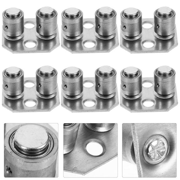 Soimiss 6pcs Floor Guide for Sliding Barn Door ABS Roller for Cabinet Use